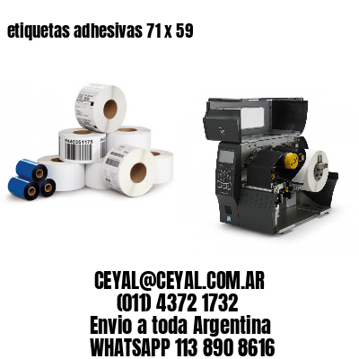 etiquetas adhesivas 71 x 59