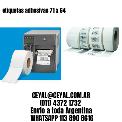etiquetas adhesivas 71 x 64