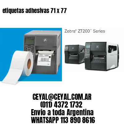 etiquetas adhesivas 71 x 77