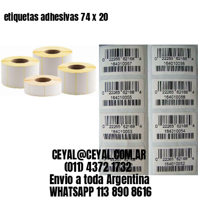 etiquetas adhesivas 74 x 20