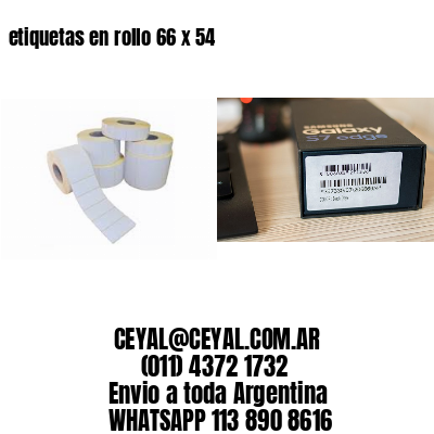 etiquetas en rollo 66 x 54