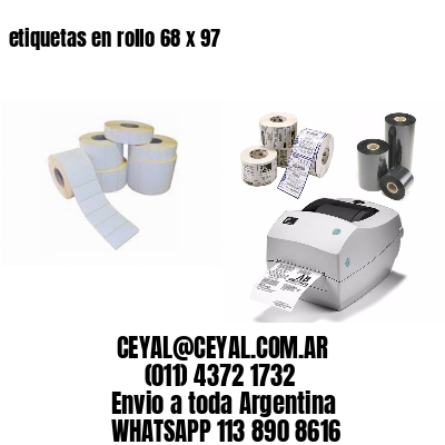 etiquetas en rollo 68 x 97