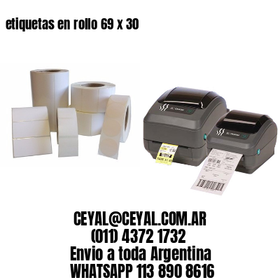 etiquetas en rollo 69 x 30