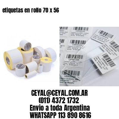 etiquetas en rollo 70 x 56