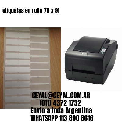 etiquetas en rollo 70 x 91