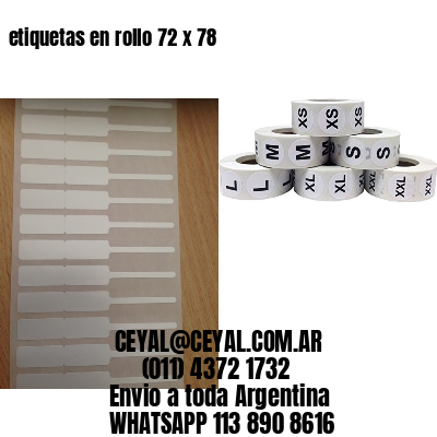 etiquetas en rollo 72 x 78