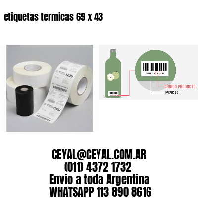 etiquetas termicas 69 x 43