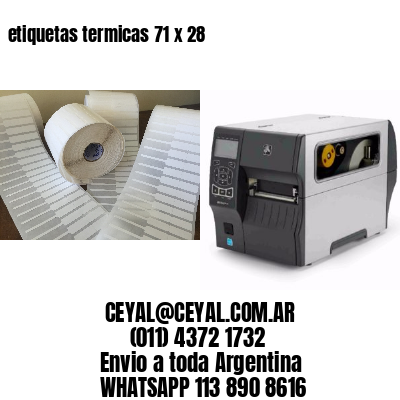etiquetas termicas 71 x 28
