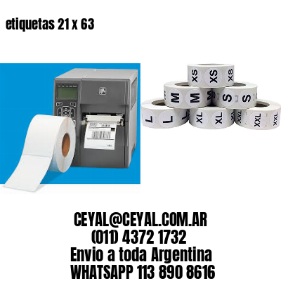 etiquetas 21 x 63