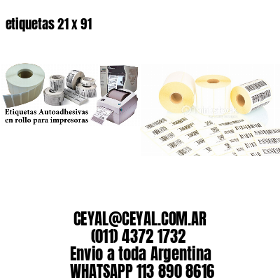 etiquetas 21 x 91