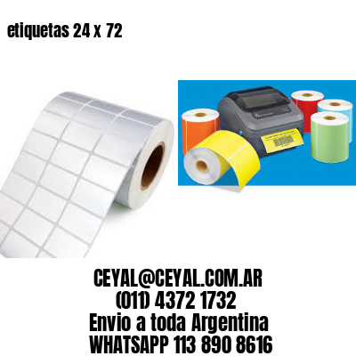 etiquetas 24 x 72