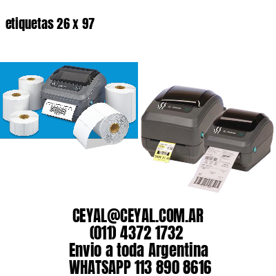 etiquetas 26 x 97