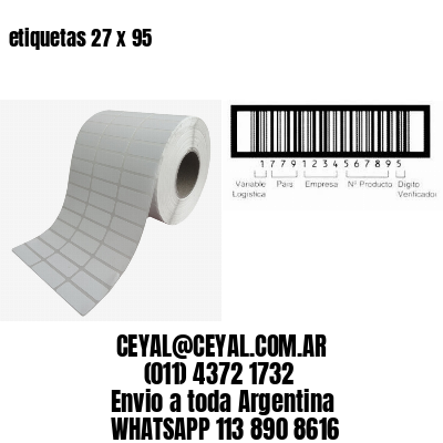 etiquetas 27 x 95