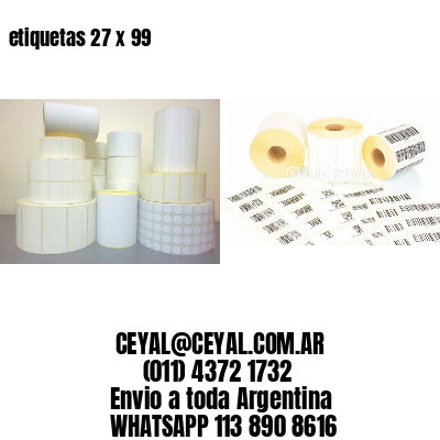 etiquetas 27 x 99