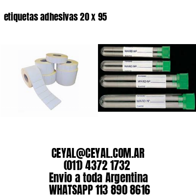etiquetas adhesivas 20 x 95