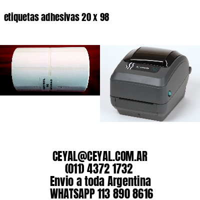 etiquetas adhesivas 20 x 98