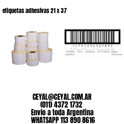 etiquetas adhesivas 21 x 37