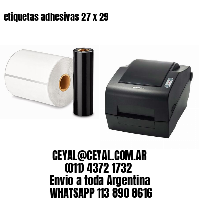 etiquetas adhesivas 27 x 29