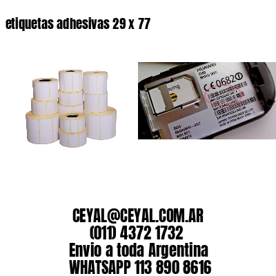 etiquetas adhesivas 29 x 77