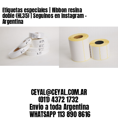 Etiquetas especiales | Ribbon resina doble (HL35) | Seguinos en Instagram – Argentina