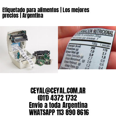 Etiquetado para alimentos | Los mejores precios | Argentina
