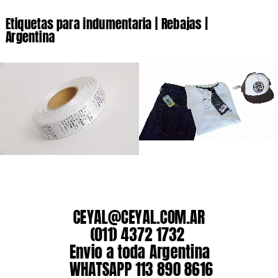 Etiquetas para indumentaria | Rebajas | Argentina