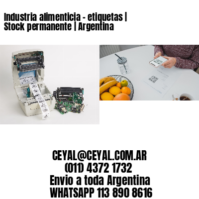 Industria alimenticia – etiquetas | Stock permanente | Argentina