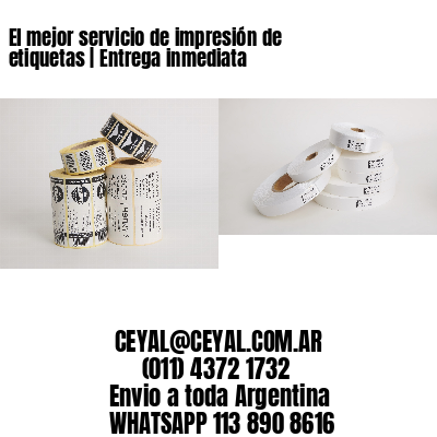 El mejor servicio de impresión de etiquetas | Entrega inmediata