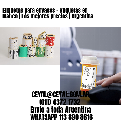 Etiquetas para envases – etiquetas en blanco | Los mejores precios | Argentina