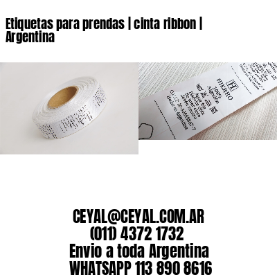 Etiquetas para prendas | cinta ribbon | Argentina