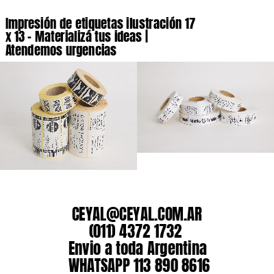 Impresión de etiquetas ilustración 17 x 13 – Materializá tus ideas | Atendemos urgencias