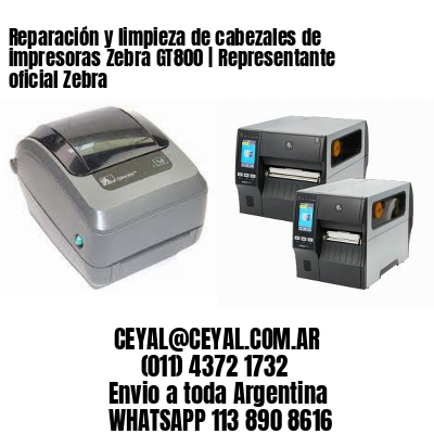 Reparación y limpieza de cabezales de impresoras Zebra GT800 | Representante oficial Zebra
