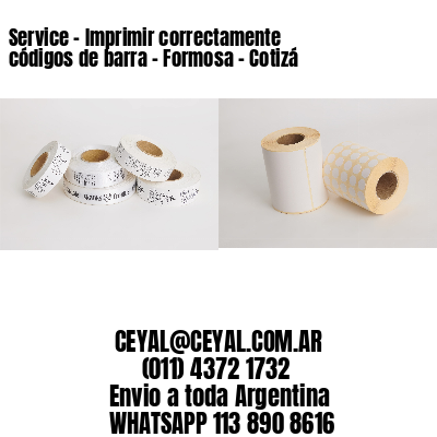 Service – Imprimir correctamente códigos de barra – Formosa – Cotizá