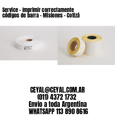 Service – Imprimir correctamente códigos de barra – Misiones – Cotizá