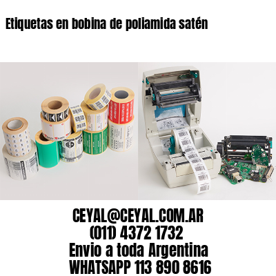 Etiquetas en bobina de poliamida satén