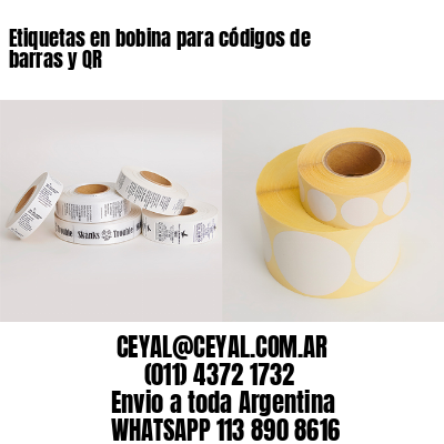 Etiquetas en bobina para códigos de barras y QR
