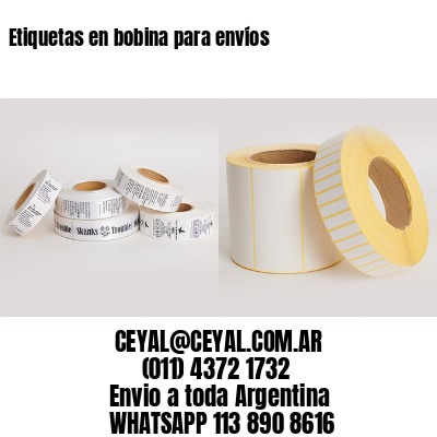 Etiquetas en bobina para envíos