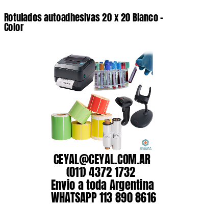 Rotulados autoadhesivas 20 x 20 Blanco – Color