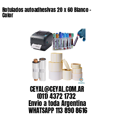 Rotulados autoadhesivas 20 x 60 Blanco – Color