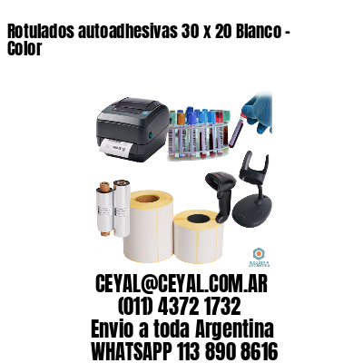Rotulados autoadhesivas 30 x 20 Blanco – Color