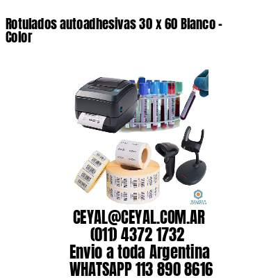 Rotulados autoadhesivas 30 x 60 Blanco – Color