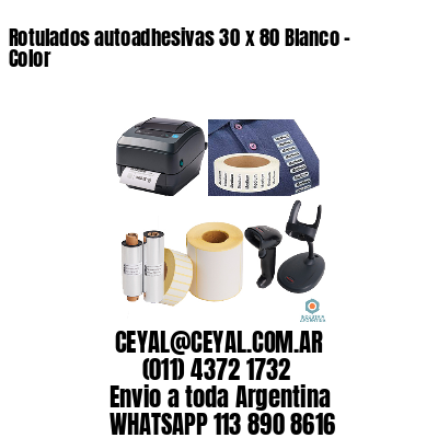 Rotulados autoadhesivas 30 x 80 Blanco – Color