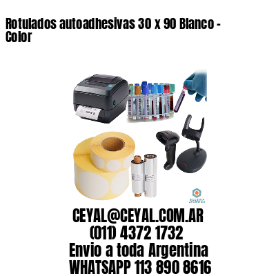 Rotulados autoadhesivas 30 x 90 Blanco – Color