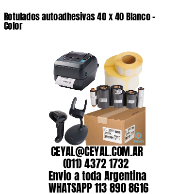 Rotulados autoadhesivas 40 x 40 Blanco – Color