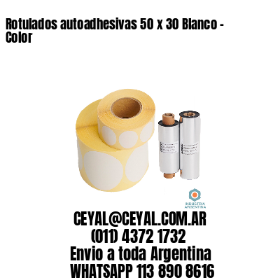 Rotulados autoadhesivas 50 x 30 Blanco – Color