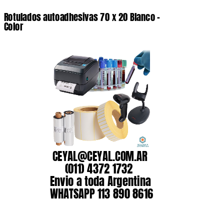 Rotulados autoadhesivas 70 x 20 Blanco – Color