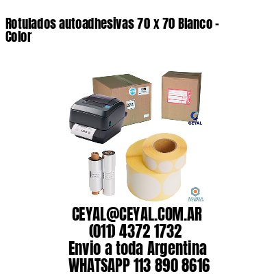 Rotulados autoadhesivas 70 x 70 Blanco – Color