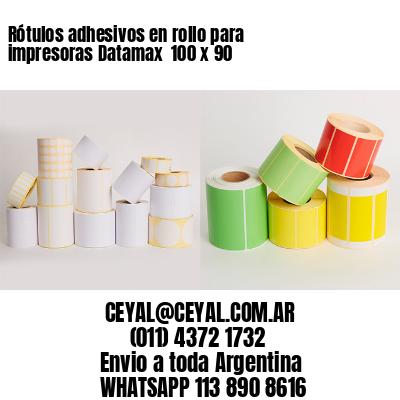 Rótulos adhesivos en rollo para impresoras Datamax  100 x 90