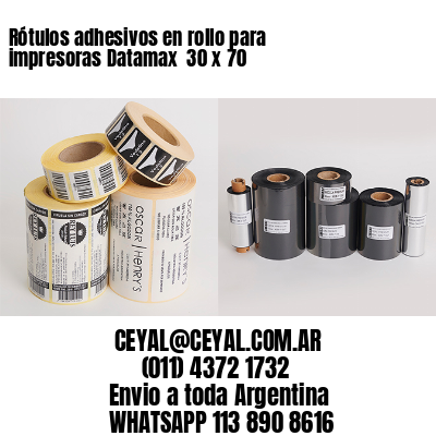 Rótulos adhesivos en rollo para impresoras Datamax  30 x 70