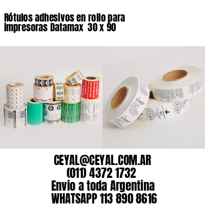 Rótulos adhesivos en rollo para impresoras Datamax  30 x 90